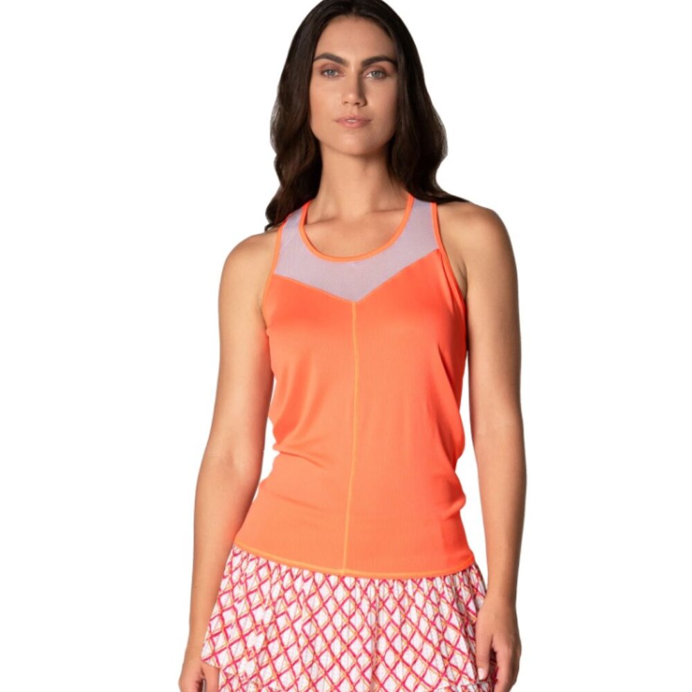 Lucky In Love Revive Tie Back Womens Tennis Tank